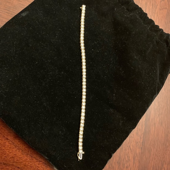 3ct TW diamond tennis bracelet 14k gold wht 18.6g - Picture 6 of 7